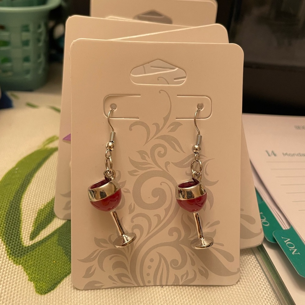 Wine Glass Earrings